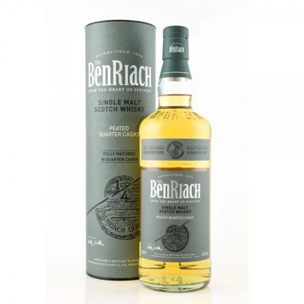 BenRiach Quarter Cask Peated Single Malt Scotch Whisky 0,70 Ltr. Flasche, 46% Vol.