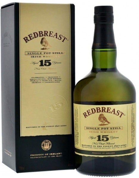 Redbreast 15 Jahre Single Pot Still 46% Vol. 0,7 Ltr. Flasche Whisky