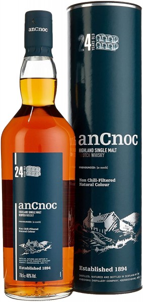 anCnoc 24 Jahre Non Chill Filtered Malt Whisky 0,70l