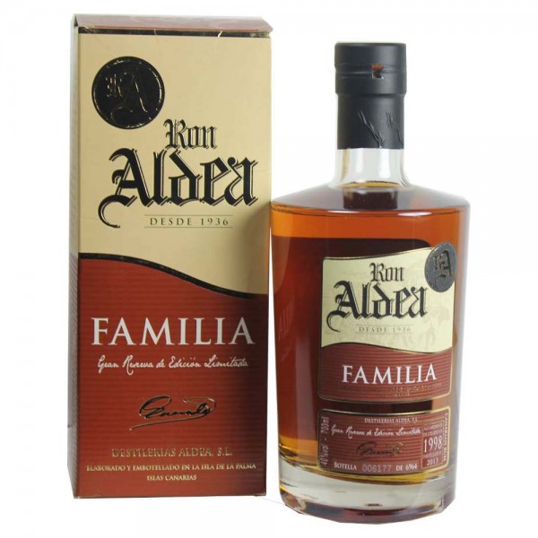 Ron Aldea 15 Years Old Special Reserve Family 0,70 Ltr. Flasche, 40 % vol.