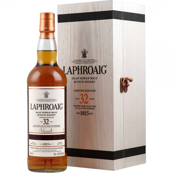 Laphroaig 32 Jahre Islay Single Malt Whisky 0,70l Flasche 46,6% Vol.
