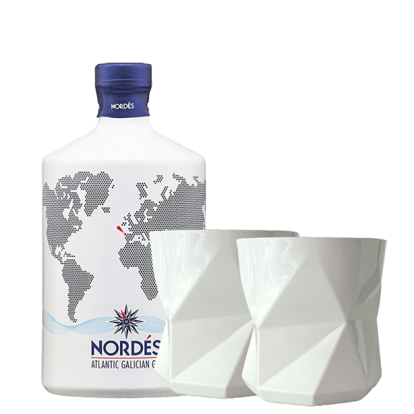 Nordes Atlantic Galician 0,70l 40% Vol. Bundle mit 2 Gläsern