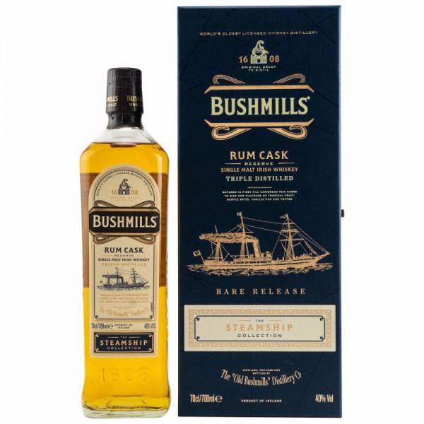 Bushmills Steamship Collection Rum Cask Reserve 0,70 Ltr. Flasche, 40% Vol.