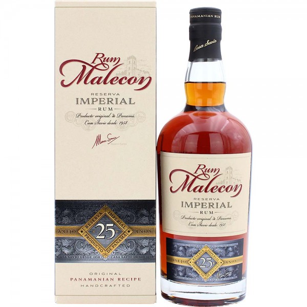 Malecon 25 Jahre Reserva Imperial Rum 0,70 Ltr. Flasche 40% Vol.