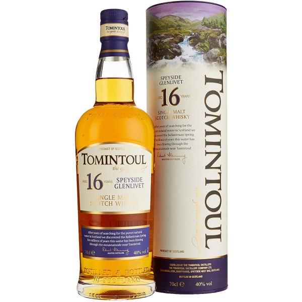 Tomintoul 16 Jahre Single Malt Whisky 40 % Vol. 0,7 Ltr.