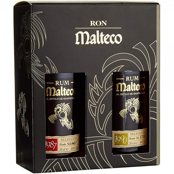 Malteco Special Giftpack Seleccion 1987 / Seleccion 1990 2 x 0,2 Ltr. Flaschen 40% Vol.