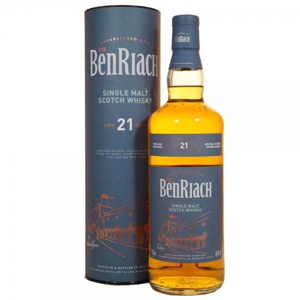 BenRiach 21 Jahre Single Malt Scotch Whisky 0,70Ltr. Flasche, 46,0% Vol.