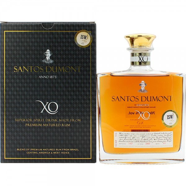 Santos Dumont XO Rum aus Brasilien 0,7 Ltr. Flasche, 40% Vol.
