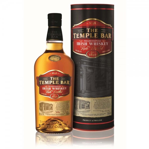 Temple Bar Irish Whiskey 0,7 Ltr. Flasche, 40% Vol.