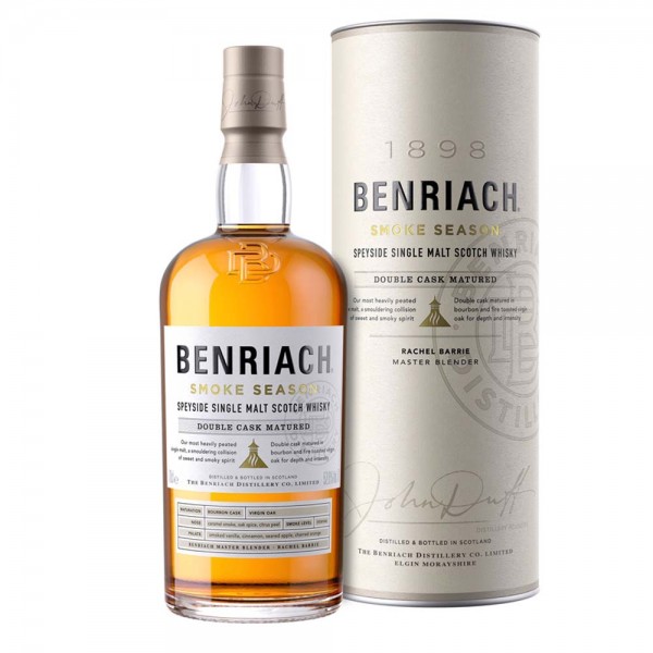 BenRiach Smoke Season Double Cask Matured Speyside Single Malt Whisky 0,70 Ltr. Flasche 52,80% Vol.