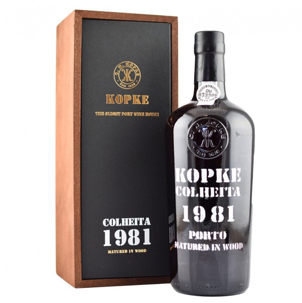 Kopke Colheita Port 1981 in Holzkiste 0,75 Ltr. Flasche 20% Vol.